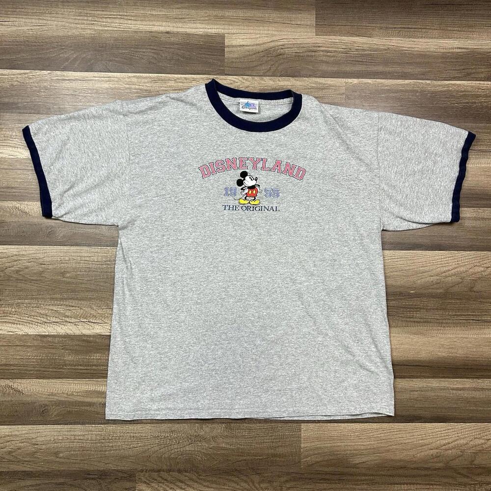 VINTAGE Disneyland Resort Mens Sz XL Mickey Mouse Shirt Ringer